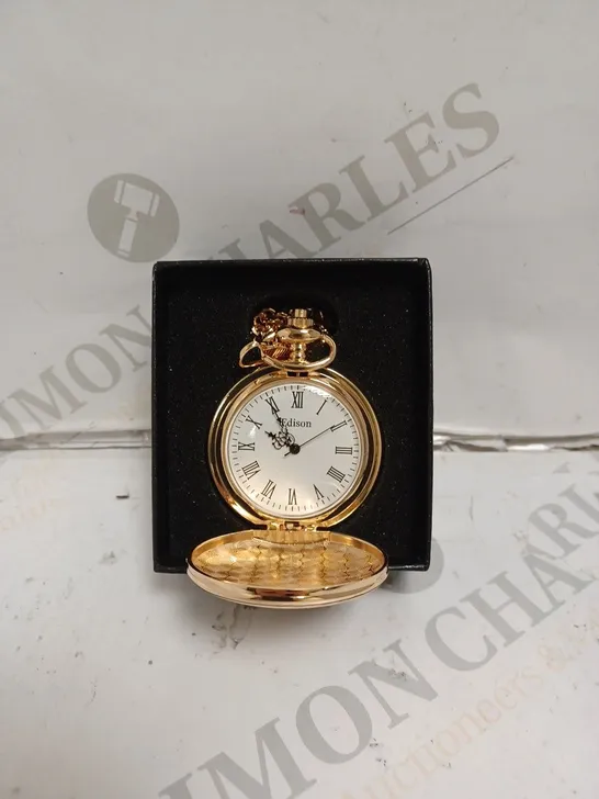 MENS EDISON POCKET WATCH WITH CHAIN – BRAND NEW IN BOX