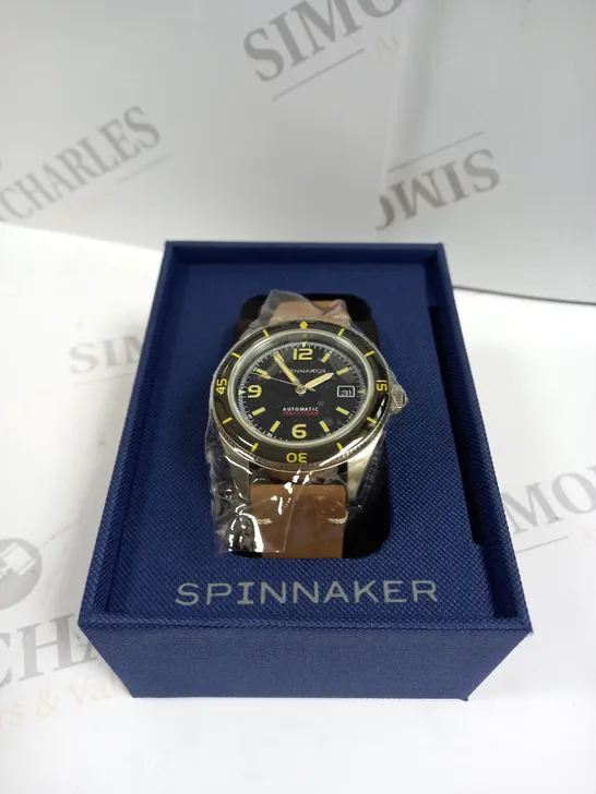 BOXED SPINNAKER MENS AUTOMATIC BLACK DIAL WATCH 