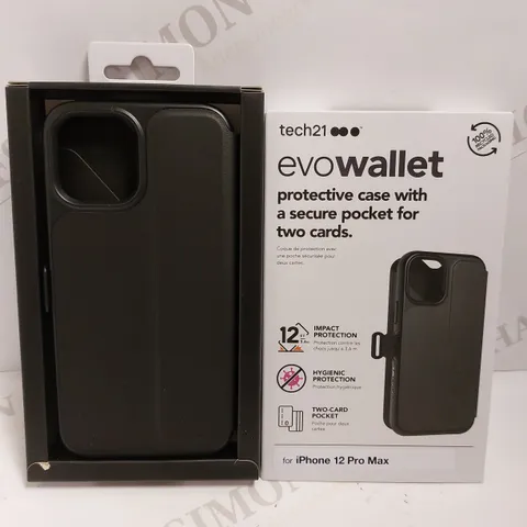 TECH21 EVO WALLET FOR IPHONE 12 PRO MAX - BLACK