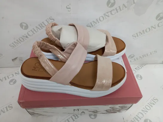 BOXED MODA IN PELLE NICCO CAMEO METALLIC SANDLES SIZE 39 