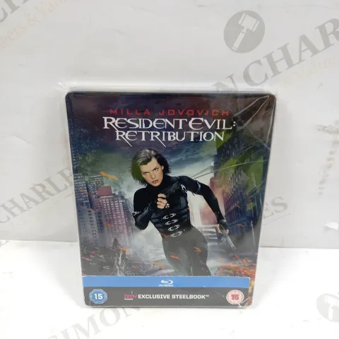 SEALED RESIDENT EVIL: RETRIBUTION STEELBOOK EDITION BLU RAY DVD 