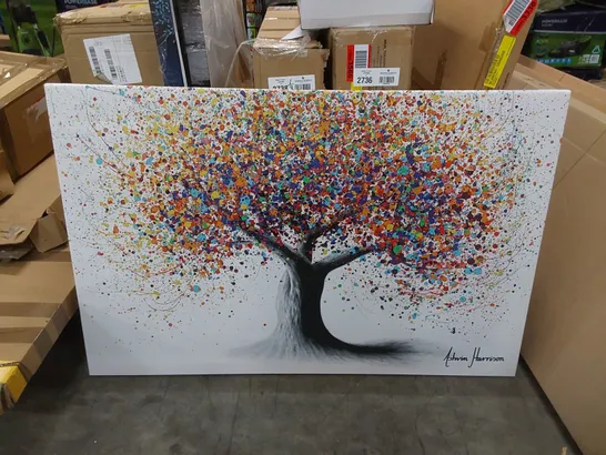 RAINBOW SOUL TREE BY ASHVIN HARRISON - WRAPPED CANVAS PAINTING 