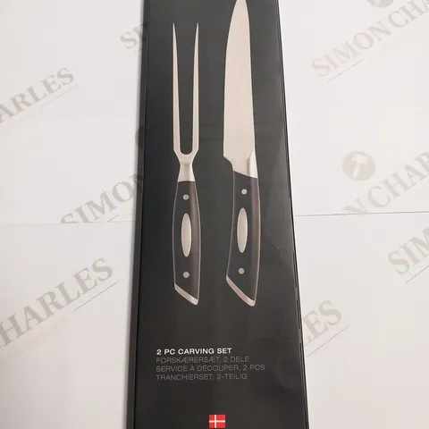 BRAND NEW BOXED SCANPAN DENMARK CLASSIC STAINLESS STEEL X 50 CRMOV15 2 PIECE CARVING SET HARDNESS HRC 56