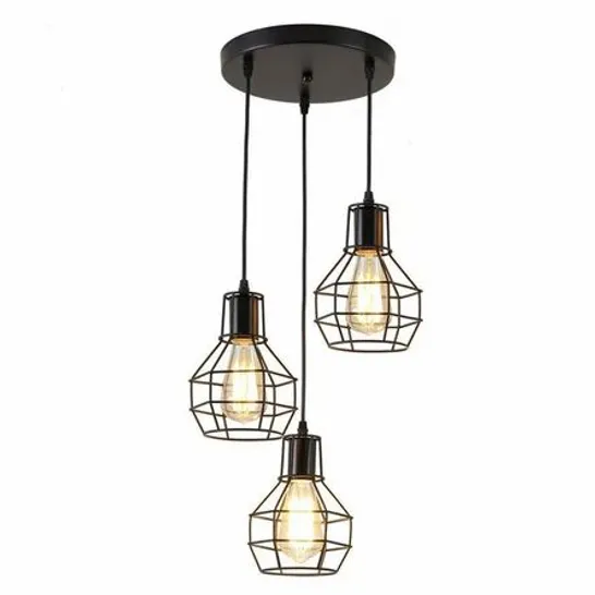 HOLDENVILLE 3 LIGHT DOME PENDANT WITH PVC ACCENT