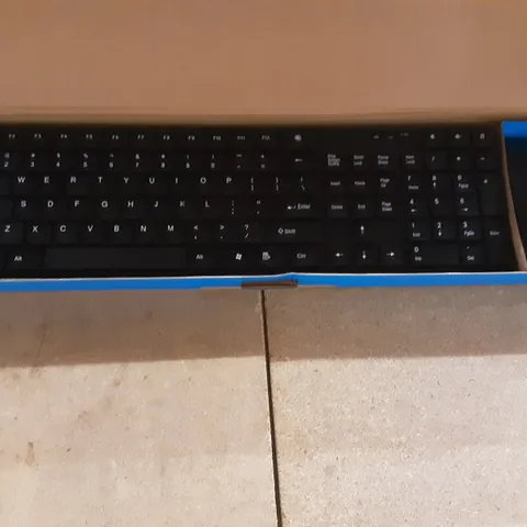 BOXED WIRELESS KEYBOARD AND MOUSE SET IN BLACK 