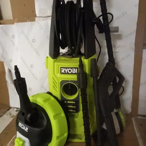 RYOBI RY150PWA 2000W 150BAR PRESSURE WASHER, HYPER GREEN