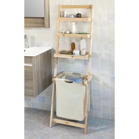 BOXED DOLE SOLID WOOD WALL BATHROOM SHELF UNIT (1 BOX)