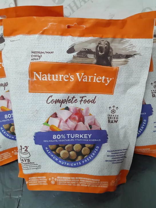 LOT OF 3 NATURES VARIETY 250G COMPLETE FOOD - MEDIUM +10KG ADULT