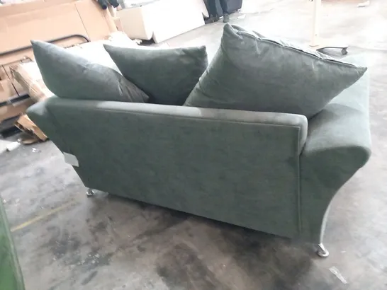 DESIGNER DURY GREY FABRIC 2 SEATER SOFA