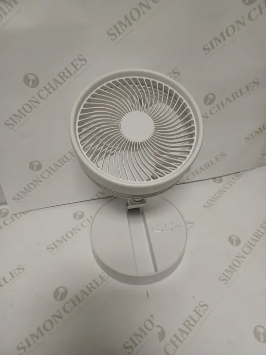 BELL & HOWELL RECHARGEABLE EXTENDABLE DESK & FLOOR FAN, WHITE