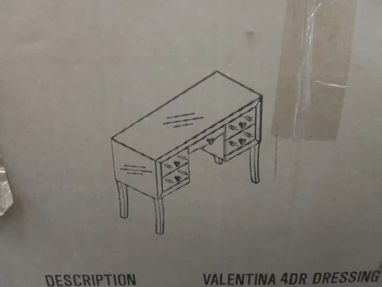 BOXED VALENTINA DRESSING TABLE - SILVER (1 BOX)