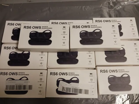 LOT OF 11 BOXED RS6 OWS SPORTS HEADPHONES