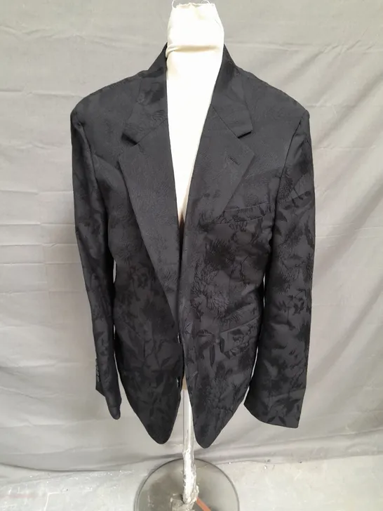 ALEXANDER MQUEEN SUIT JACKET AND TROUSERS IN JACQUARD BLACK SIZE 48/50