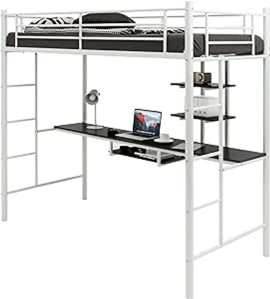 BOXED COSTWAY METAL BUNK BED WITH DESK (1 BOX)