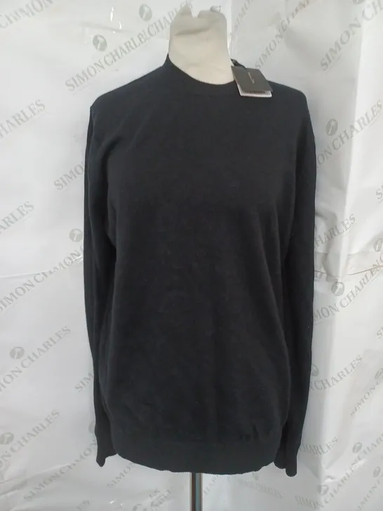 MASSIMO DUTTI KNITTED SWEATER I BLACK SIZE S