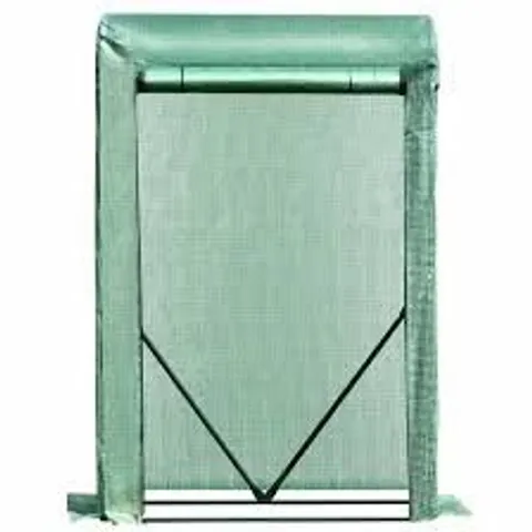 BOXED OUTSUNNY OUTDOOR PE GREENHOUSE STEEL FRAME PLANT COVER WITH ZIPPER 100L X 50W X 150HCM - GREEN