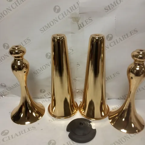 VERSATILE METAL WEDDING CENTERPIECE TRUMPET VASES