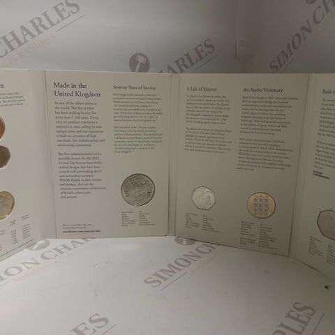 THE ROYAL MINT 2022 UNITED KINGDOM BRILLIANT UNCIRCULATED ANNUAL COIN SET