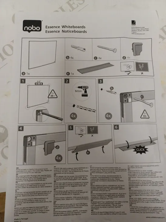 NOBO STEEL MAGNETIC WHITEBOARD, 150 X 120 CM, ALUMINIUM TRIM