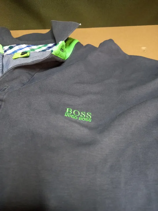 HUGO BOSS POLOSHIRT, GREEN/GREY - 4XL