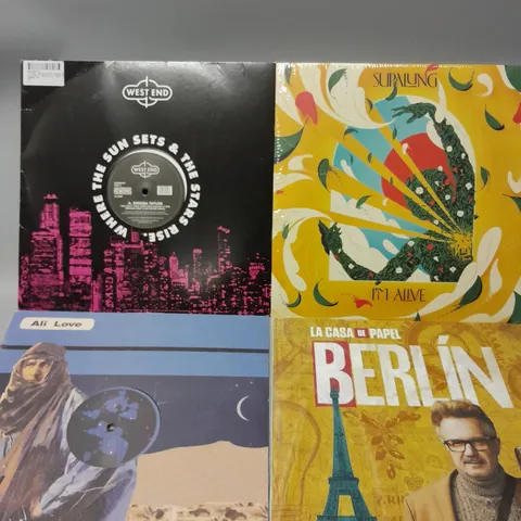 SET OF APPROX 15 VINYL'S TO INCLUDE - WEST END REWORKS , SLIPALUNG IM ALIVE , ALI LOVE ETC