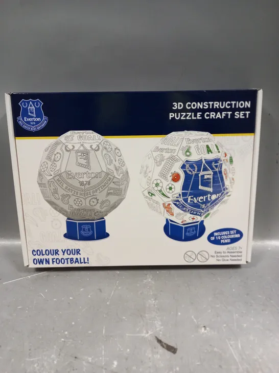 BOXED EVERTON FC 3D CONSTRUCTION PUZZLE CRAFT SET 