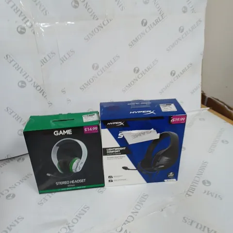 BOX OF APPROXIMATELY 8 GAMING HEADSETS XBOX/PLAYSTATION 