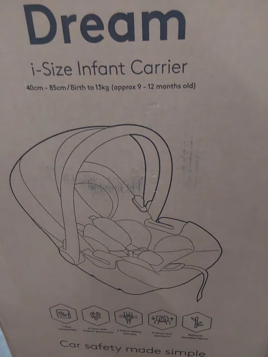 BOXED SILVER CROSS DREAM I-SIZE INFANT CARRIER & I-SIZE BASE 