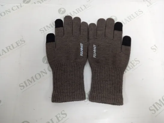 RAHHINT MERINO WOOL WINTER GLOVES IN BROWN