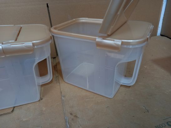 LOCK & LOCK SET OF 2 LARGE 5L FLIP TOP PANTRY STORAGE CONTAINERS