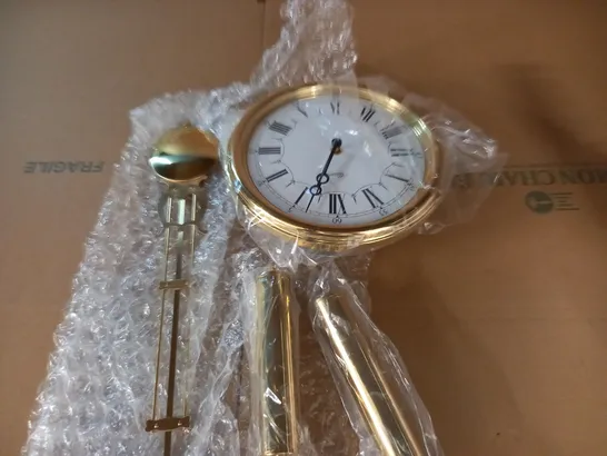 PENDULUM GOLD LOOK WALL CLOCK