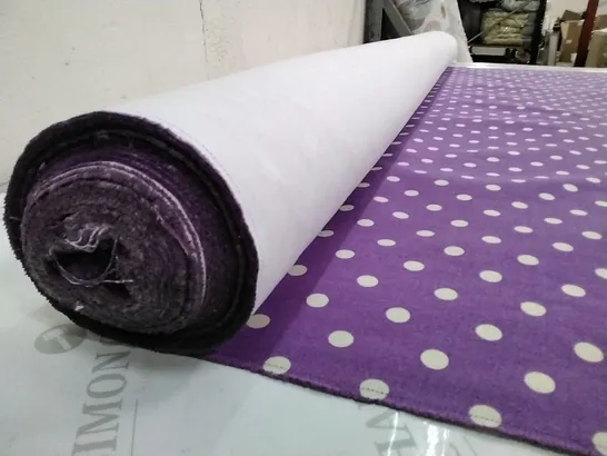 ROLL OF PURPLE DOTTED LINEN 