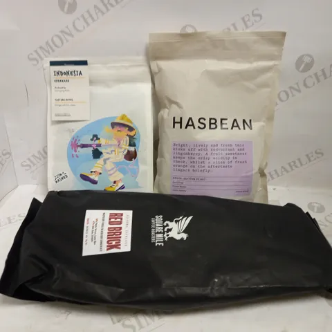 LOT OF 7 PACKS OF COFFEE BEANS (2.75KG TOTAL)