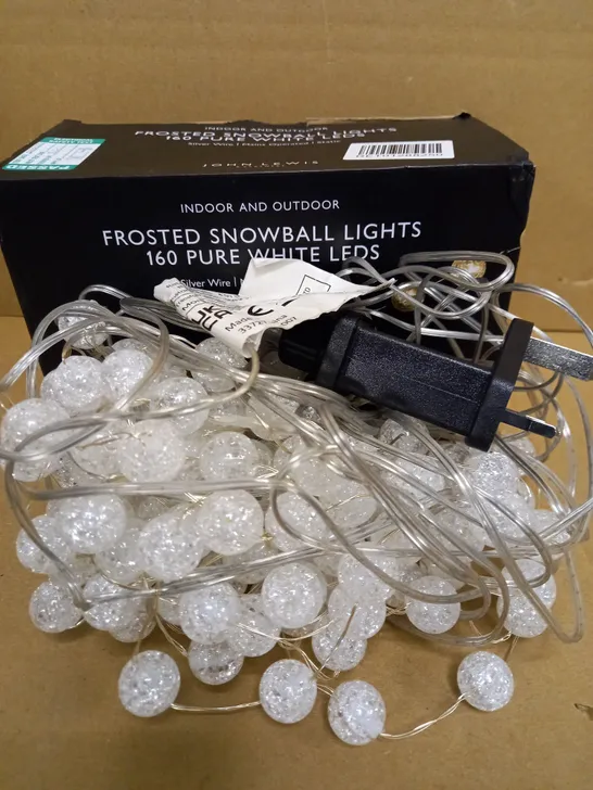 JOHN LEWIS FROSTED SNOWBALL LIGHTS PURE WHITE LEDS