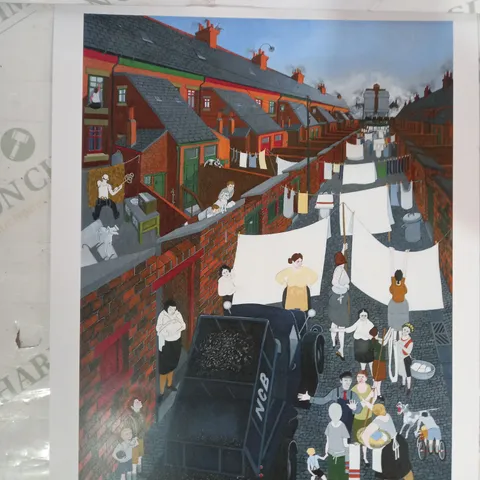 BACK LANE ECCLESTON ROAD 1950S ART PRINT - ROBERT OLLEY