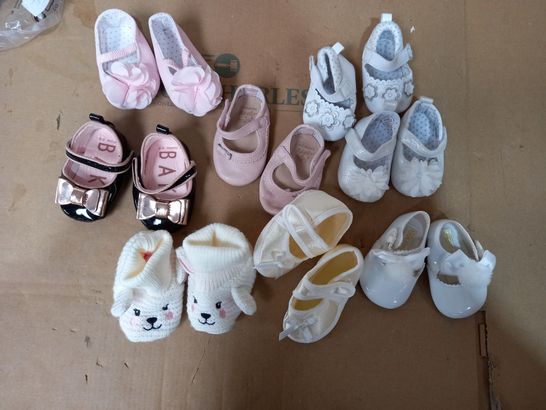 COLLECTION OF BABY & TODDLER SHOES FROM 0-3 MONTHS AND UPWARDS