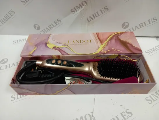 BOXED LANDOT HAIR STRAIGHTENER BRUSH 