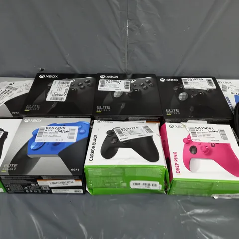 BOX OF APPROXIMATELY 10 XBOX GAME CONTROLLERS TO INCLUDE SERIES 2 