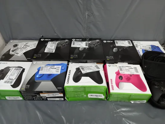 BOX OF APPROXIMATELY 10 XBOX GAME CONTROLLERS TO INCLUDE SERIES 2 