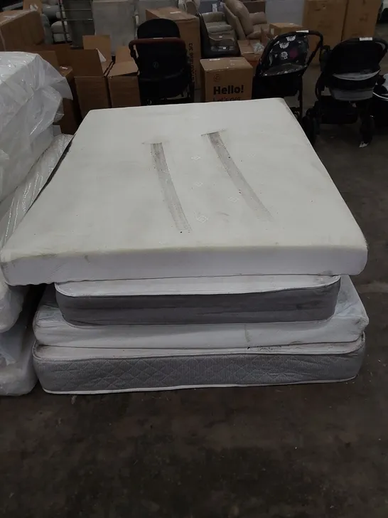 APPROX 4 X ASSORTED MATTRESSES. SIZES, BRANDS AND CONDITIONS VARY