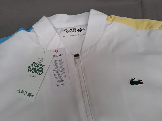 LACOSTE SPORT REGULAR FIT WHITE TRACKSUIT - FR 7