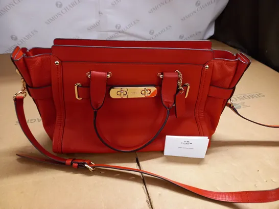 COACH RED LEATHER BAG 