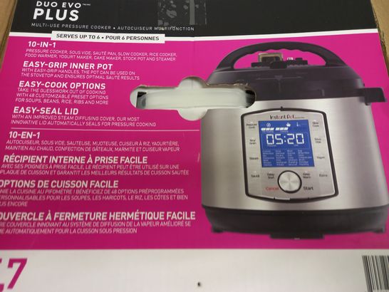 INSTANT POT DUO EVO PLUS 10-IN-1 ELECTRIC PRESSURE COOKER