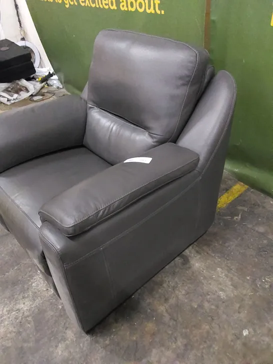 DESIGNER ITALIAN MADE AVOLA ELECTRIC RECLINER LEATHER ARMCHAIR 