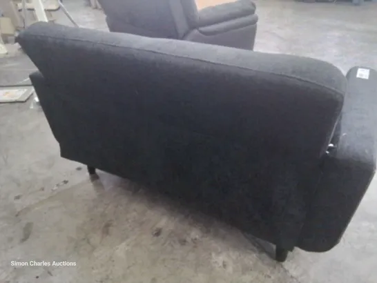 DESIGNER TWO SEATER SOFA CHARCOAL FABRIC 