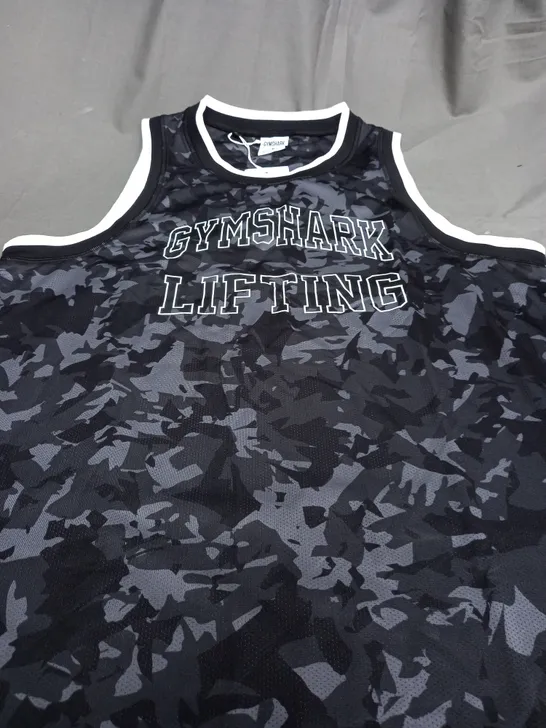 GYMSHARK MESH TANK TOP IN  CAMO - MEDIUM