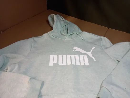 PUMA GREEN MARL FRONT POCKET HOODIE - XL