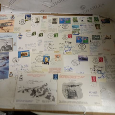 LOT OF APPROXIMATELY 22 STAMP CARDS & ENVELOPES