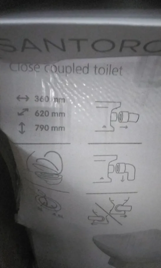 BOXED SANTORO CLOSE COUPLED TOILET 