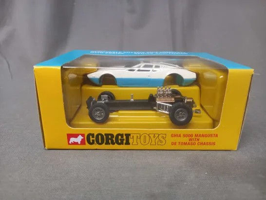 CORGI TOYS - GHIA 5000 MANGUSTA WITH DE TOMASO CHASSIS